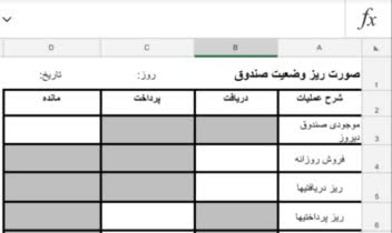 گزارش روزانه امور مالی