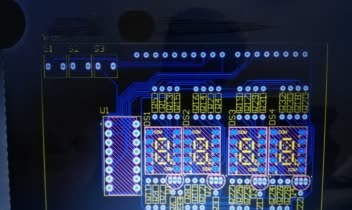 پروژه شماتیک و PCB مدار ساعت با سون سگمنت