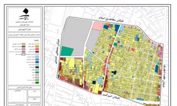 نمونه ای از نقشه کاربری اراضی تولید شده در مناطق 5 و 12 تهران