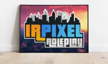 طراحی لوگو سرور IRpixel بازی GTA roleplay