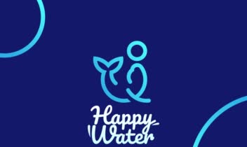 طرلحی لوگو برای پارک آبی Happy Water