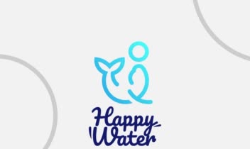 طرلحی لوگو برای پارک آبی Happy Water