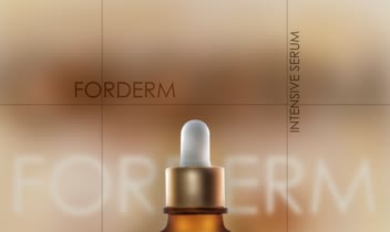 طراحی پوستر  سرم مراقبتی پوست Forderm