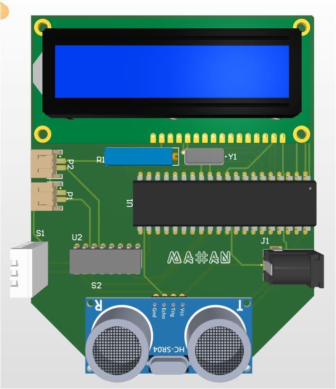 رسم شماتیک و طراحی PCB دماسنج و فاصله سنج با آاتیوم دیزاینر