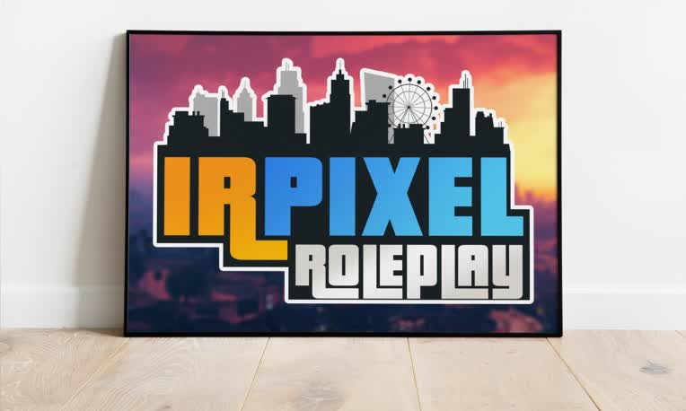 طراحی لوگو سرور IRpixel بازی GTA roleplay