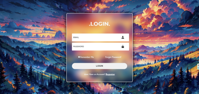 فرم login کاربر با بک گراند بلور